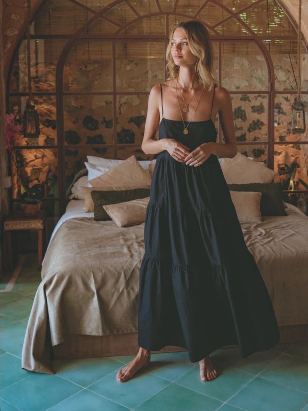 AURA The Label Tiered Maxi Dress